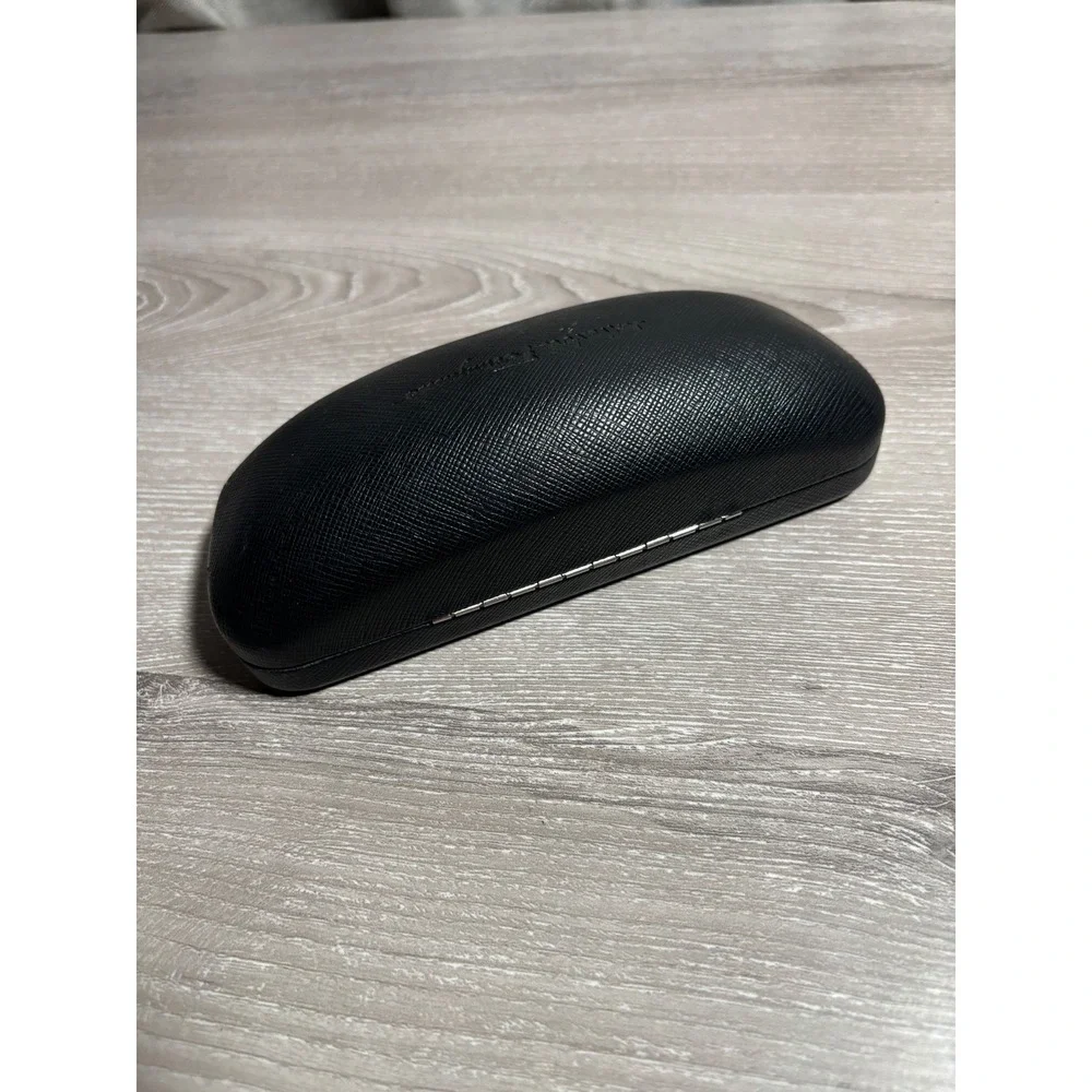 Salvatore Ferragamo Black Saffiano Eyeglass Case Hard Shell Sunglasses